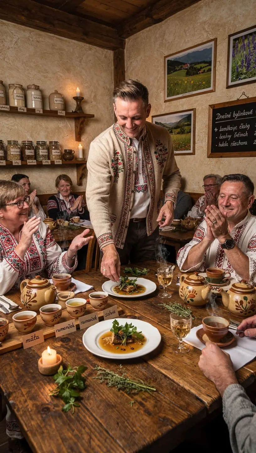 Ručne zbierané byliny na slnečnej lúke.